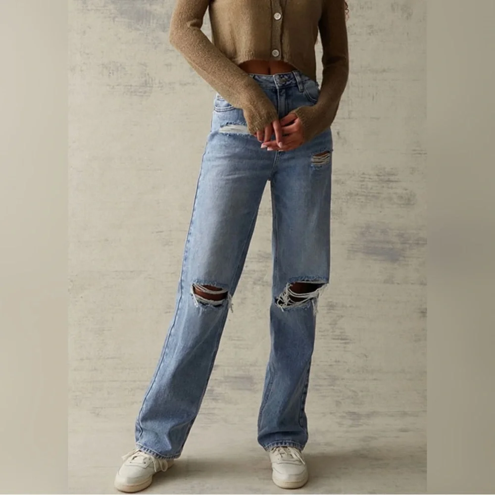Pacsun Light Blue Ripped 90s Boyfriend Jeans - Picture 1 of 5